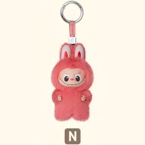 LETTER “N” - Pin for Love Letter N Pink Labubu Mini Labubu Coral Pink
